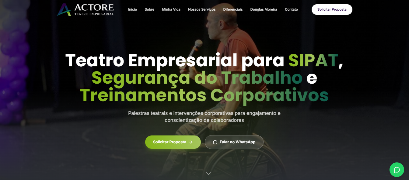 Prévia do projeto Actore Teatro Empresarial